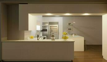 modern keuken interieur ontwerp. foto