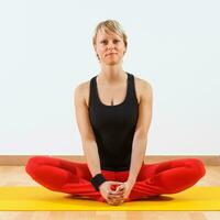 portret van yoga instructeur foto