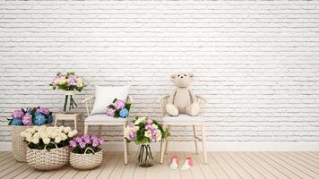 woonkamer of kinderkamer decoratie bloem