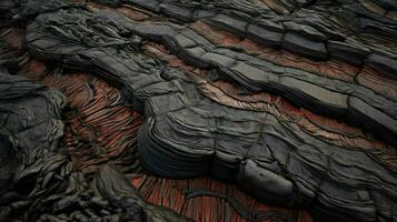 ai gegenereerd vorming lava plateau landschap foto