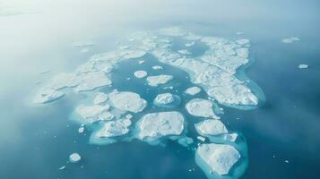 ai gegenereerd arctisch koepel ijsbergen landschap foto