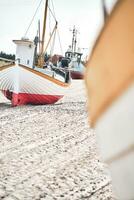 boten Bij slettestrand in Denemarken foto