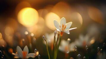 ai gegenereerd bloemen, achtergrond afbeelding, bloem veld, helderheid, versheid, landschap, landschap, natuur foto