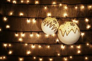 Kerstmis wijnoogst ballen foto