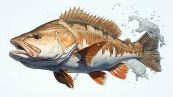 ai gegenereerd hyper realistisch illustraties van blacktip tandbaars foto