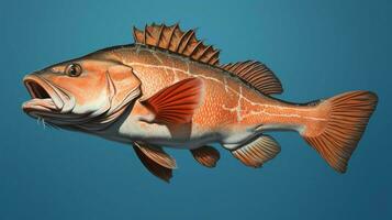 ai gegenereerd hyper realistisch illustraties van blacktip tandbaars foto