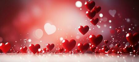 ai gegenereerd dromerig liefde - elegant abstract Valentijnsdag viering foto