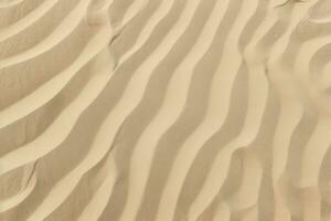 ai gegenereerd detailopname van zand patroon van een strand in de zomer. ai gegenereerd foto