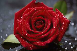 ai gegenereerd rood roos voor Valentijnsdag dag. ai gegenereerd foto