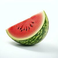 ai gegenereerd hoog resolutie foto van watermeloen Aan wit achtergrond