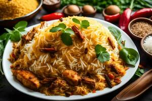 ai gegenereerd Indisch voedsel recepten Indisch voedsel recepten foto