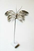 handgemaakt vlinder gemaakt van veren foto