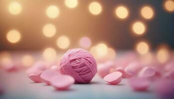 ai gegenereerd wereld kanker dag roze lint. foto