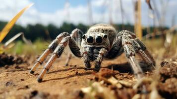 ai gegenereerd foto van zebra spin Aan een grond. generatief ai