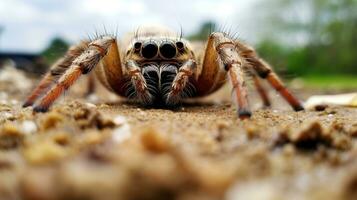 ai gegenereerd foto van spin Aan een grond. generatief ai