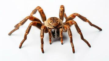 ai gegenereerd foto van tarantula geïsoleerd Aan wit achtergrond. generatief ai