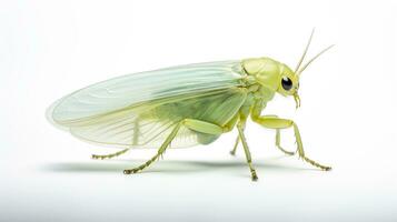 ai gegenereerd foto van Leafhopper geïsoleerd Aan wit achtergrond. generatief ai