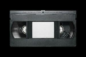 vhs plakband met leeg etiket foto