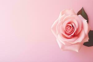 ai gegenereerd mooi roze roos achtergrond foto
