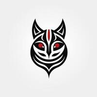 ai gegenereerd tribal logo van een kat. generatief ai foto