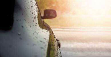 schoon auto na wassen. foto