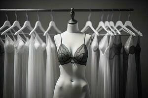 ai gegenereerd sensueel lingerie Aan een mannequin. ai generatief foto