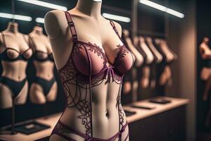 ai gegenereerd sensueel lingerie Aan een mannequin. ai generatief foto