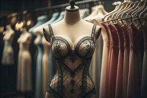 ai gegenereerd sensueel lingerie Aan een mannequin. ai generatief foto