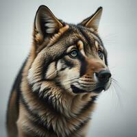 ai gegenereerd portret van een mooi hond ras canis lupus. ai gegenereerd foto