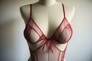 ai gegenereerd sensueel lingerie Aan een mannequin. ai generatief foto