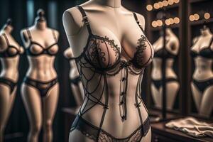 ai gegenereerd sensueel lingerie Aan een mannequin. ai generatief foto