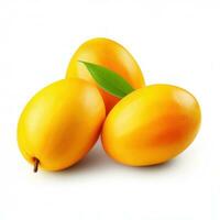 ai gegenereerd mango mango's fruit geïsoleerd foto