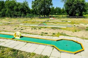 mini golf Cursus in de park foto