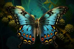 ai gegenereerd mooi vlinder, dromerig fantasie magisch vlinders, zacht licht kleuren Vleugels, ai gegenereerd foto