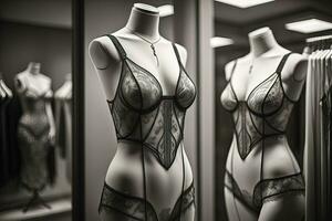 ai gegenereerd sensueel lingerie Aan een mannequin. ai generatief foto