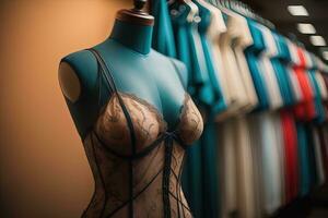 ai gegenereerd sensueel lingerie Aan een mannequin. ai generatief foto