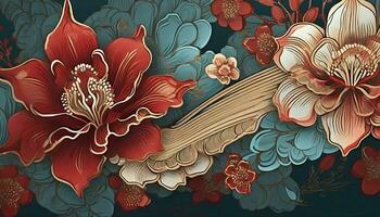 ai gegenereerd abstract achtergrond voor Chinese muur kunst foto