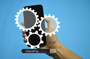 ideeën voor upgraden smartphone en het uitrusting altijd omhoog naar datum foto