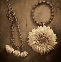 ai gegenereerd chrysant ketting foto