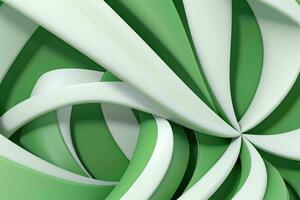 ai gegenereerd 3d renderen luxe groen en wit abstract achtergrond. pro foto
