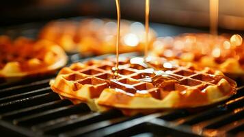 toetje belgisch wafel voedsel foto