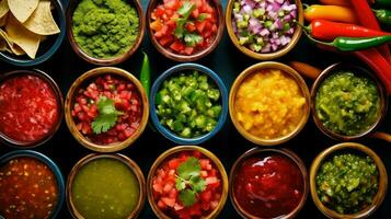 ai gegenereerd Mexicaans salsa taco voedsel foto