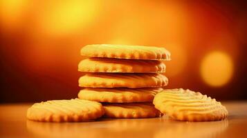 ai gegenereerd suiker biscuit koekjes voedsel foto