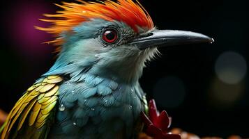 ai gegenereerd gehoornd zongem vogel natuur dier dieren in het wild foto