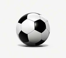 ai gegenereerd zwart en wit voetbal bal Aan een transparant achtergrond foto