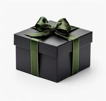 ai gegenereerd Kerstmis geschenk zwart geschenk doos foto
