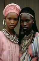 ai gegenereerd twee Dames in Afrika foto