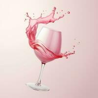 ai gegenereerd roos blozen logo rood wijn drinken merk, foto