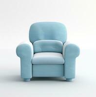 ai gegenereerd een licht blauw fauteuil voor kind stoelen foto