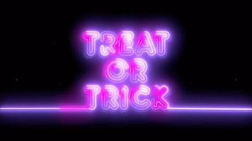 neon paars, roze halloween trick or treat, emoji, 3d render,